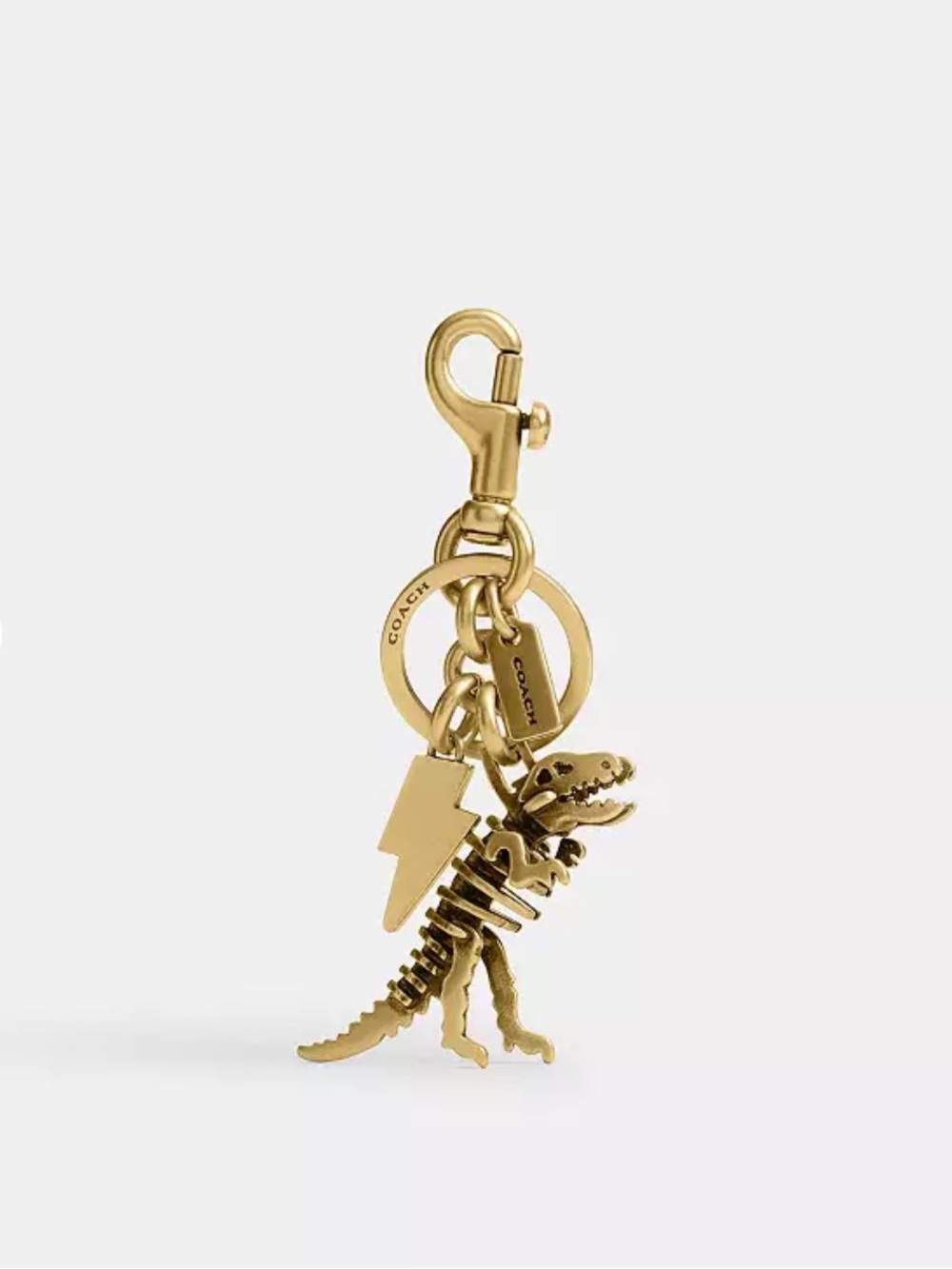 Coach Small Rexy Skeleton Bag Charm Brass